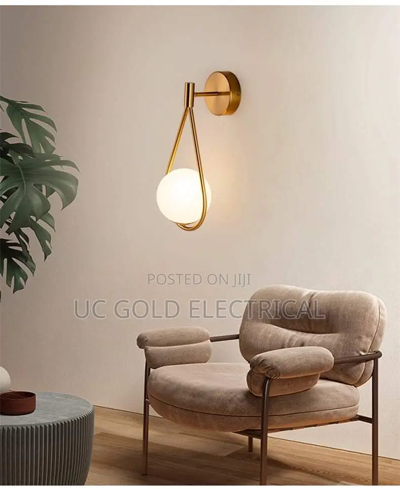 Nordic Minimalist Led Wall Lamp Bathroombedsideglass Ball Vintage Wall