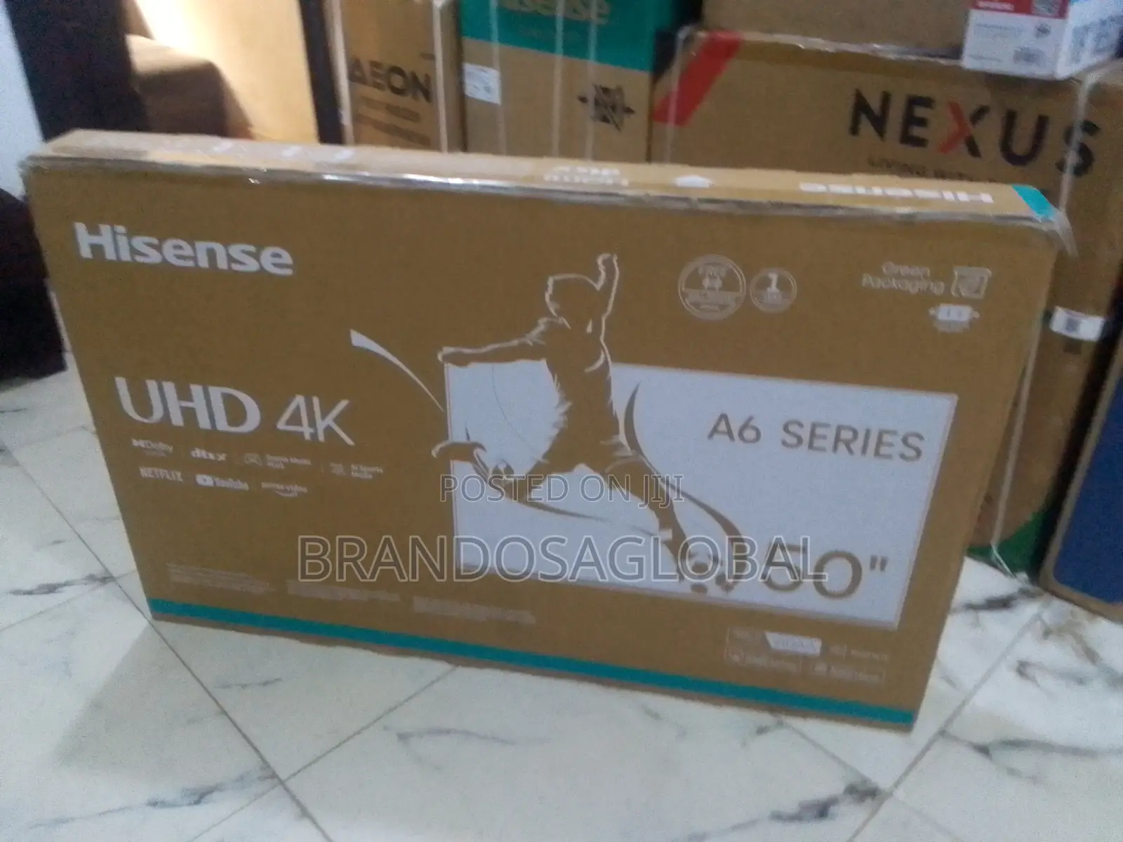 Hisense 50'' Inches Smart Uhd Tv (A6n) - Black +1 Year Warranty