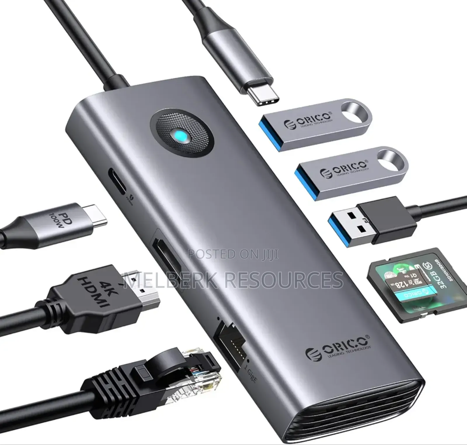 Orico Usb C Docking Station, 8 in 1 Usb C Dongle