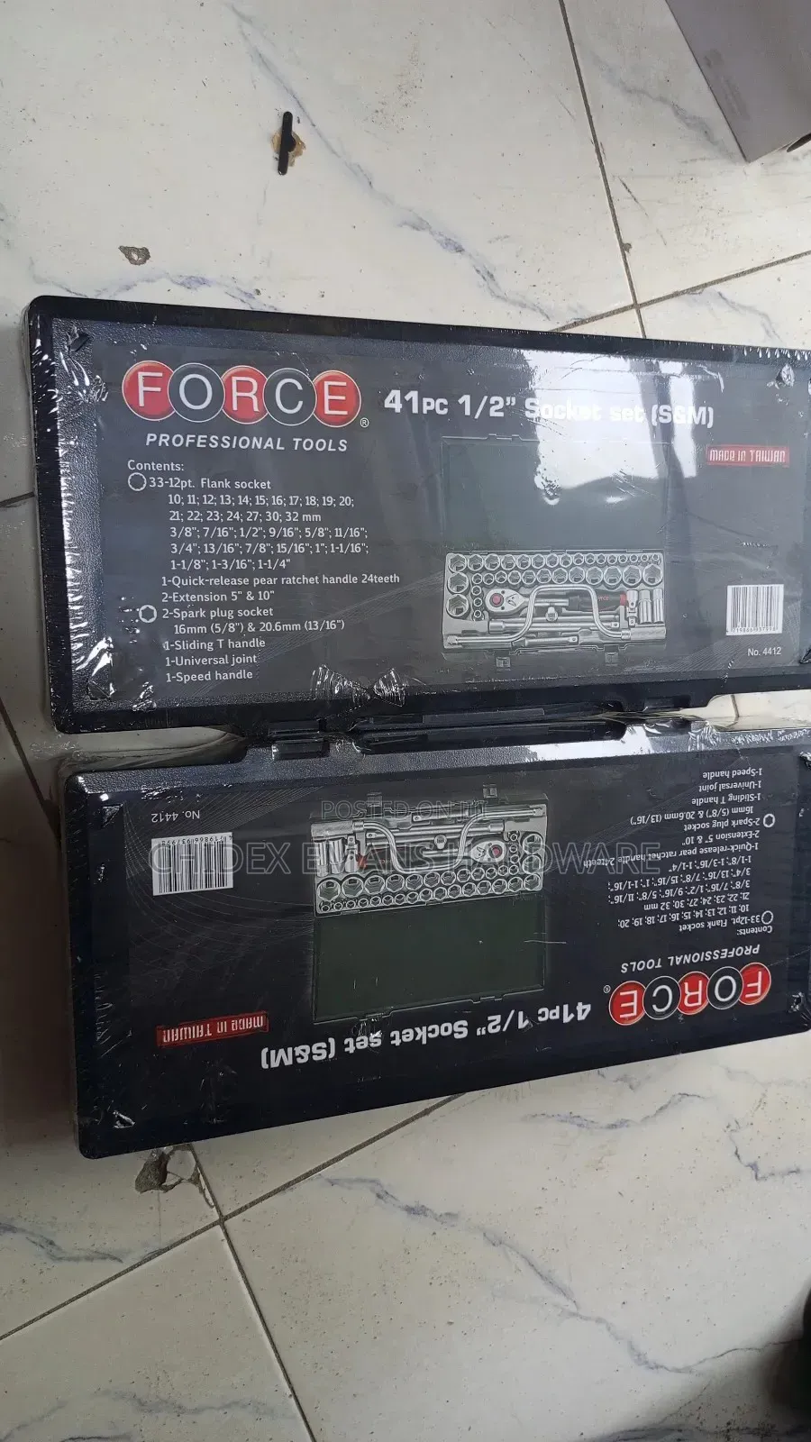 Force 41pc 1/2" Socket Set (Inches Metric)