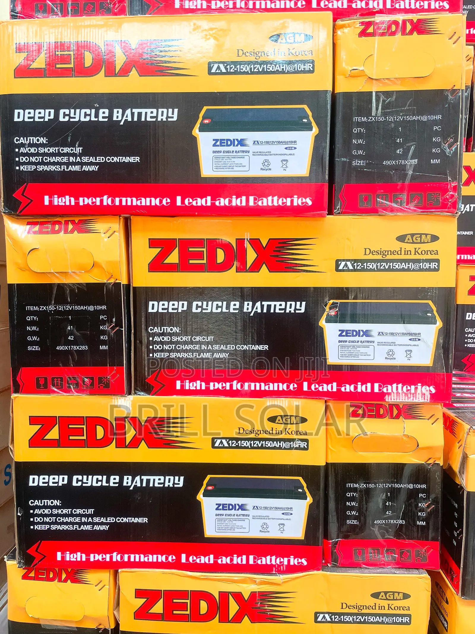 12v-150ah Zedix Solar Agm Battery