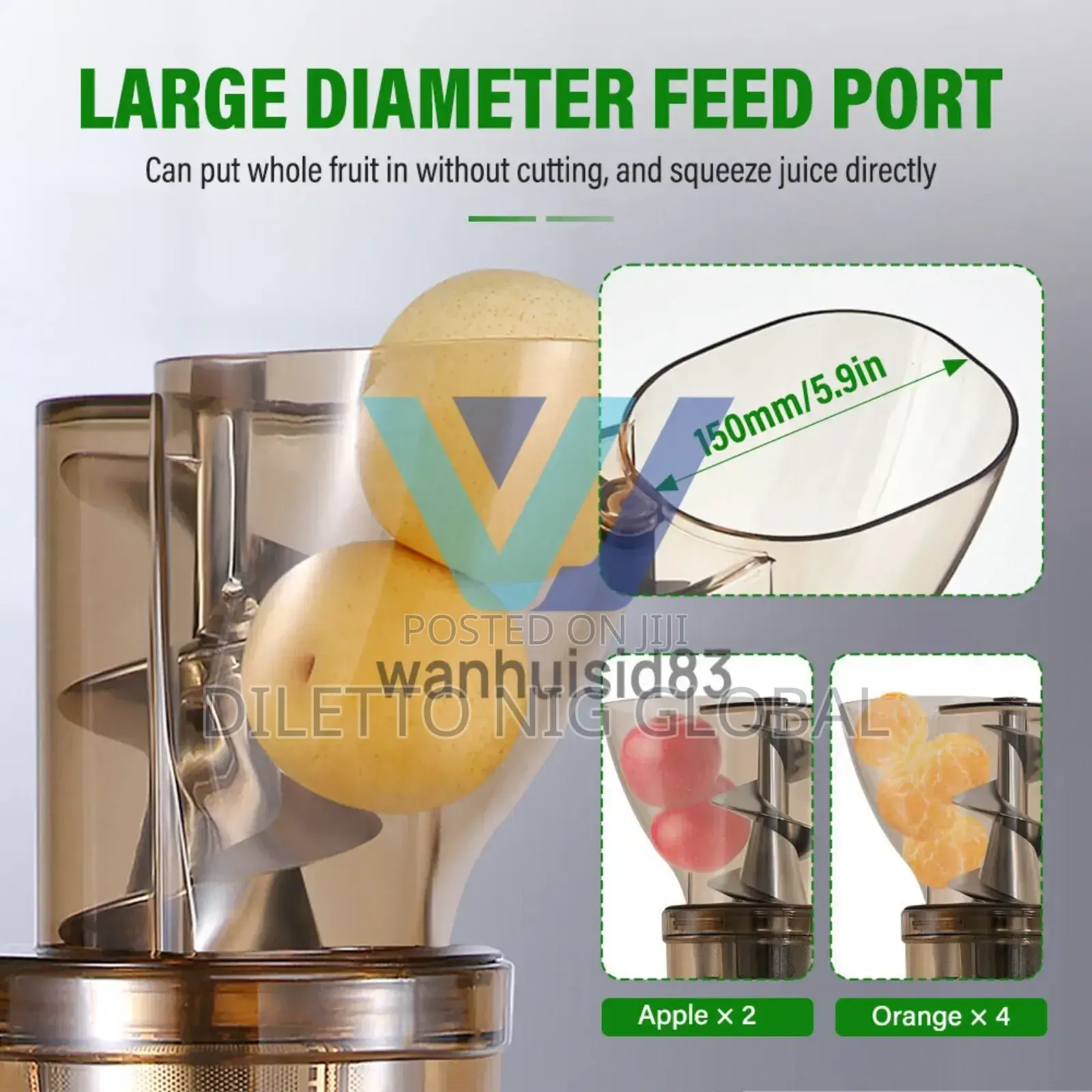 Non Stop Big Commercial Juicer With Wide Mouth