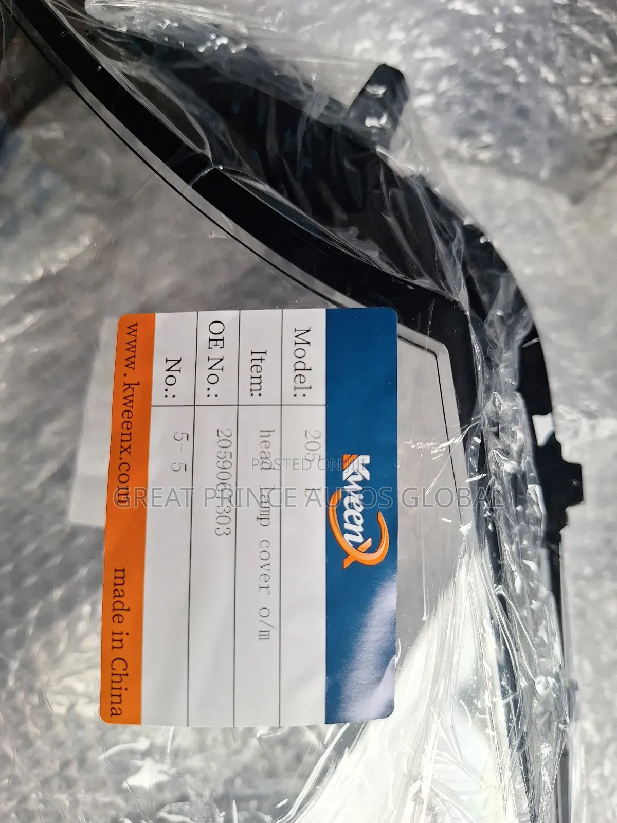 Head Lamp Glass Cover C300 205