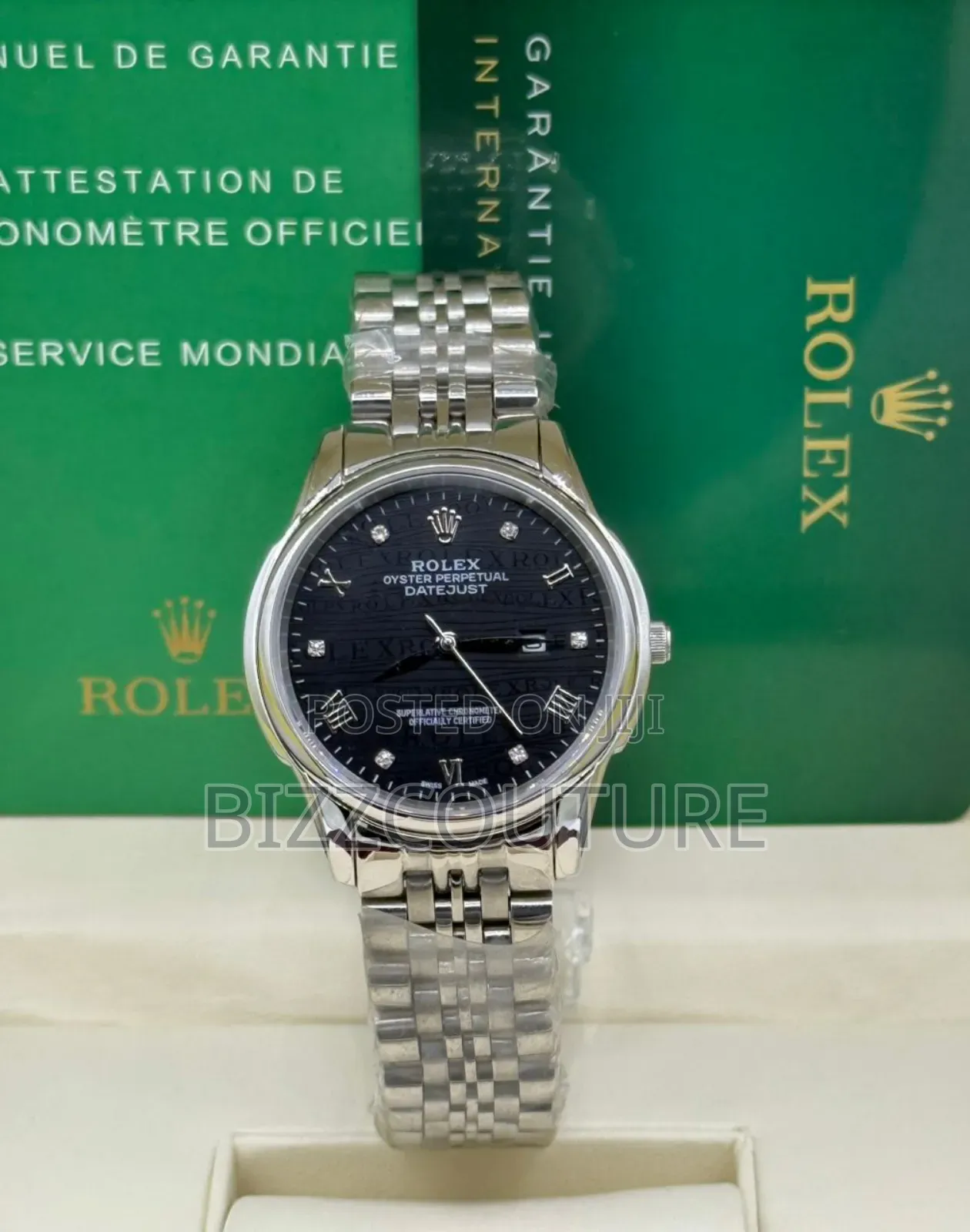 Original Rolex Black Dial, Stainless Steel Watch Available in Store