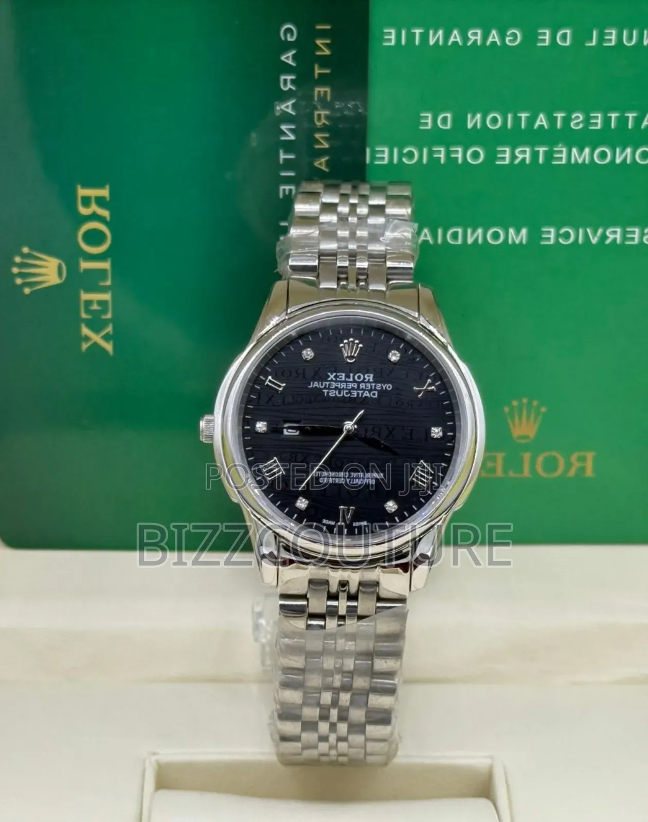 Original Rolex Black Dial, Stainless Steel Watch Available in Store