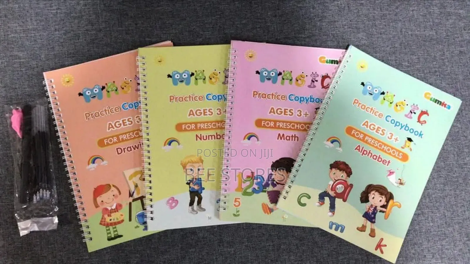 Children Magic Groove Practice Copy Drawing Book With Pen