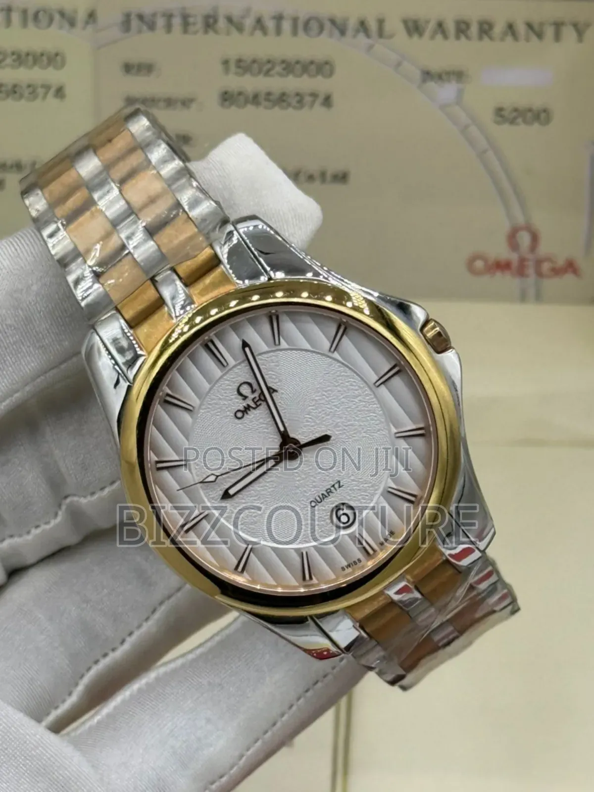 Original Omega Two-Tone Stainless Steel, Calendar, Quartz Watch