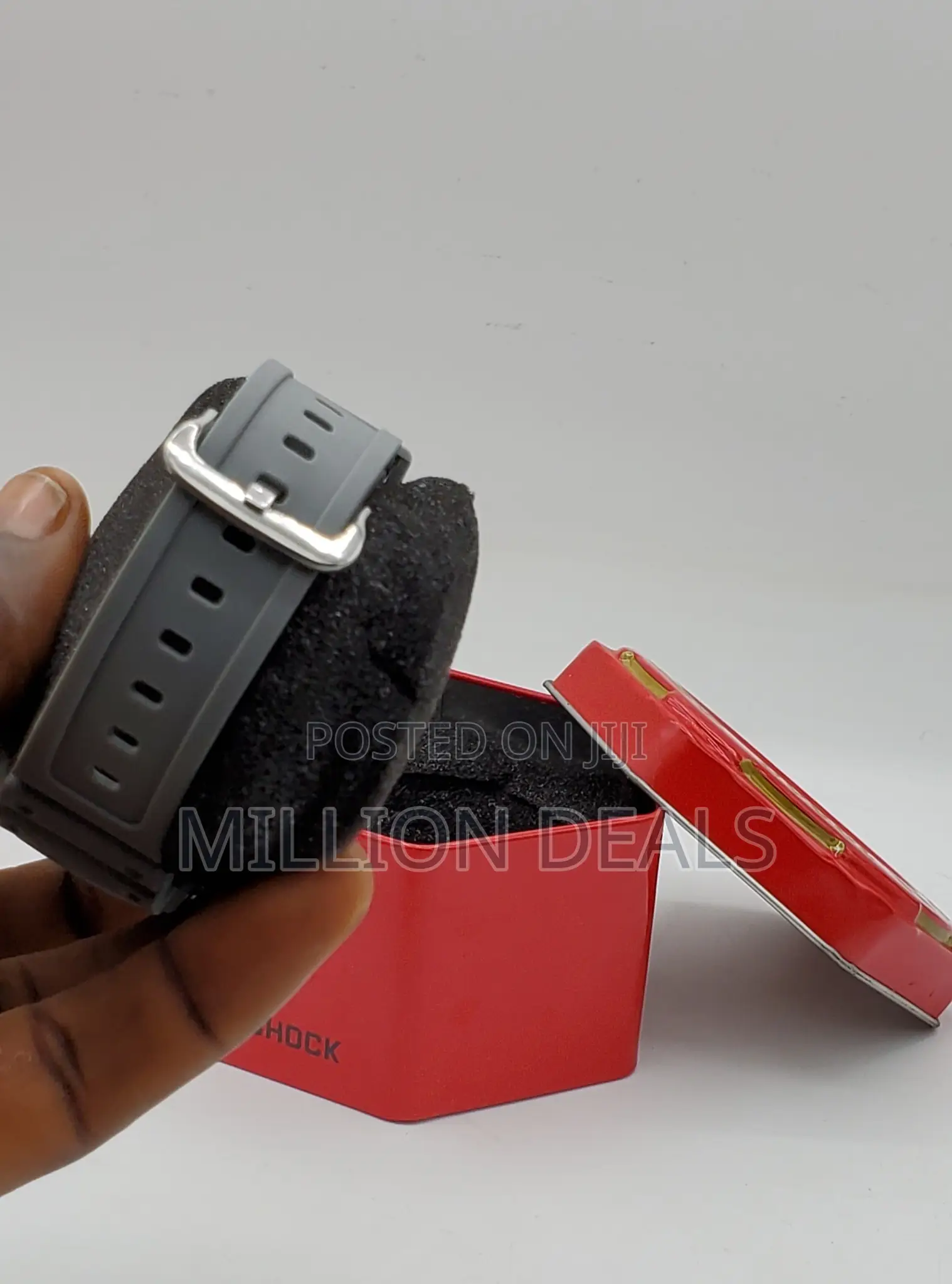 Grey Dual Time Rubber Strap Men’S Wrist Watch
