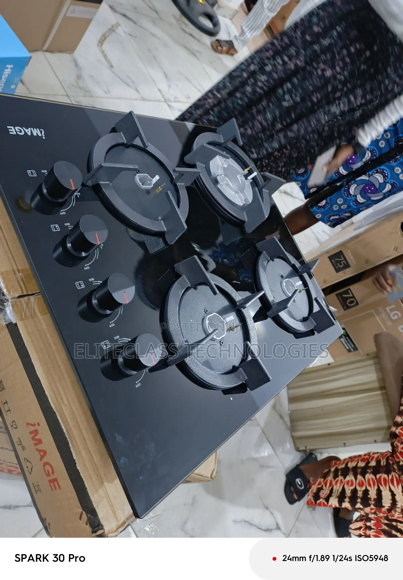 Fastcook Image Inbuilt 4 Gas Burner Hob.