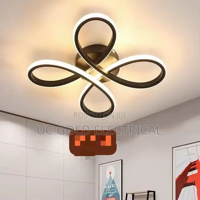 Led Ceiling Light Black Lamp Bedroom Living Room Kitchen Bar Balcony