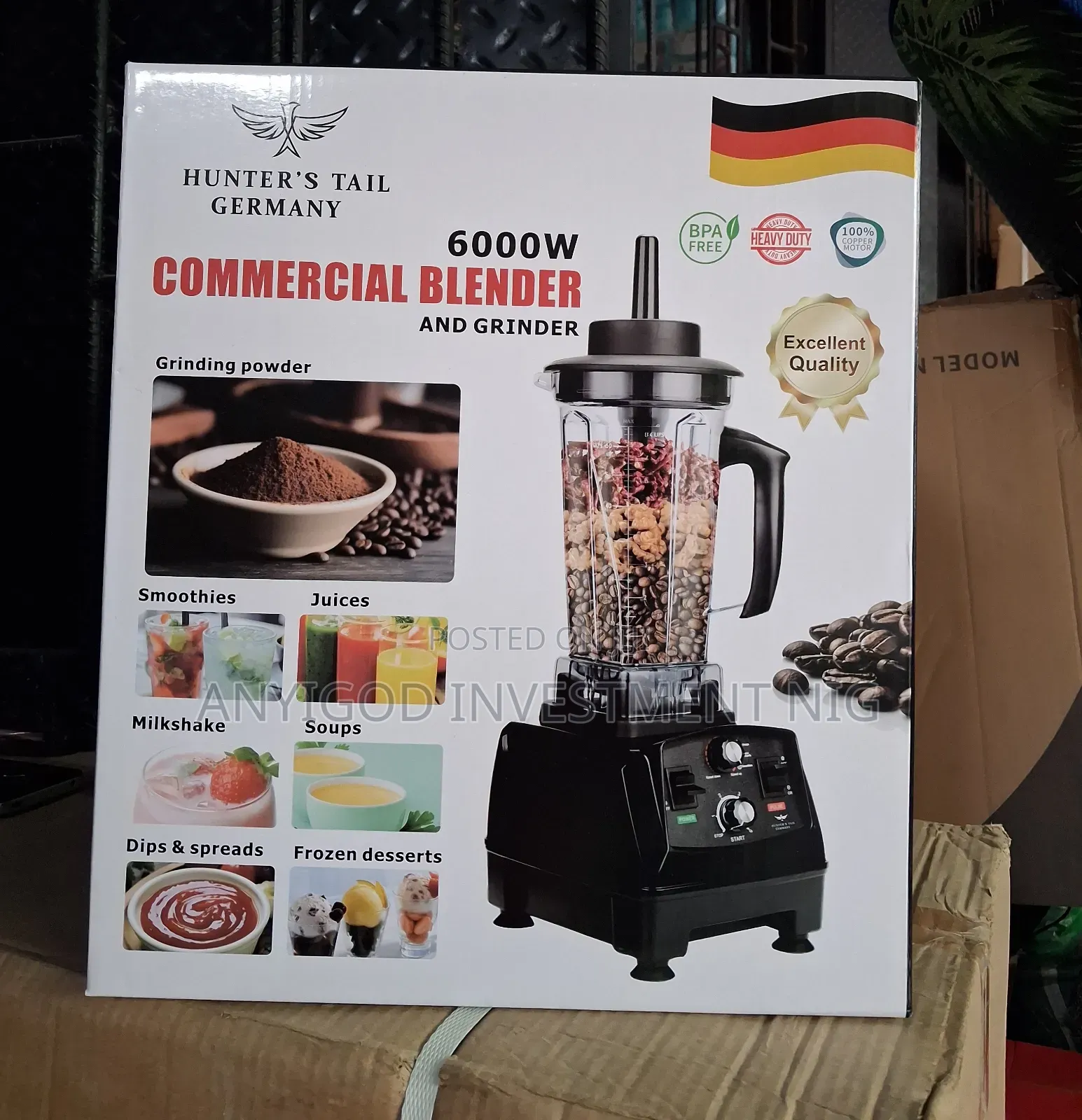 6000watts Hunters Tail Professional Blender