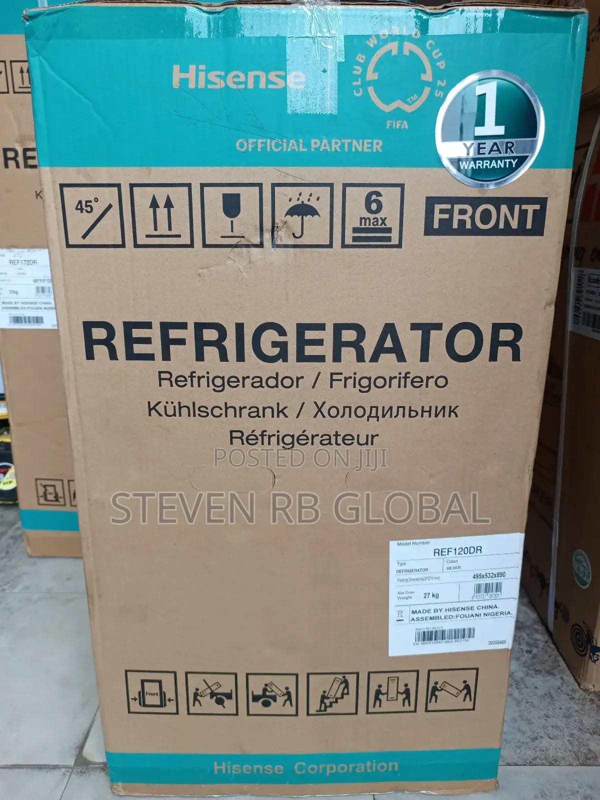 Hisense 87l Double Door Refrigerator | Ref120dr