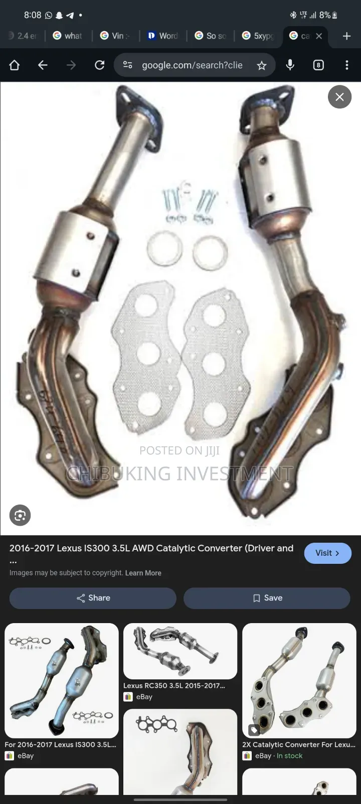 Catalyst For Lexus Is350,Toyota Camry,Corolla,Highlander,Es 350, Is250