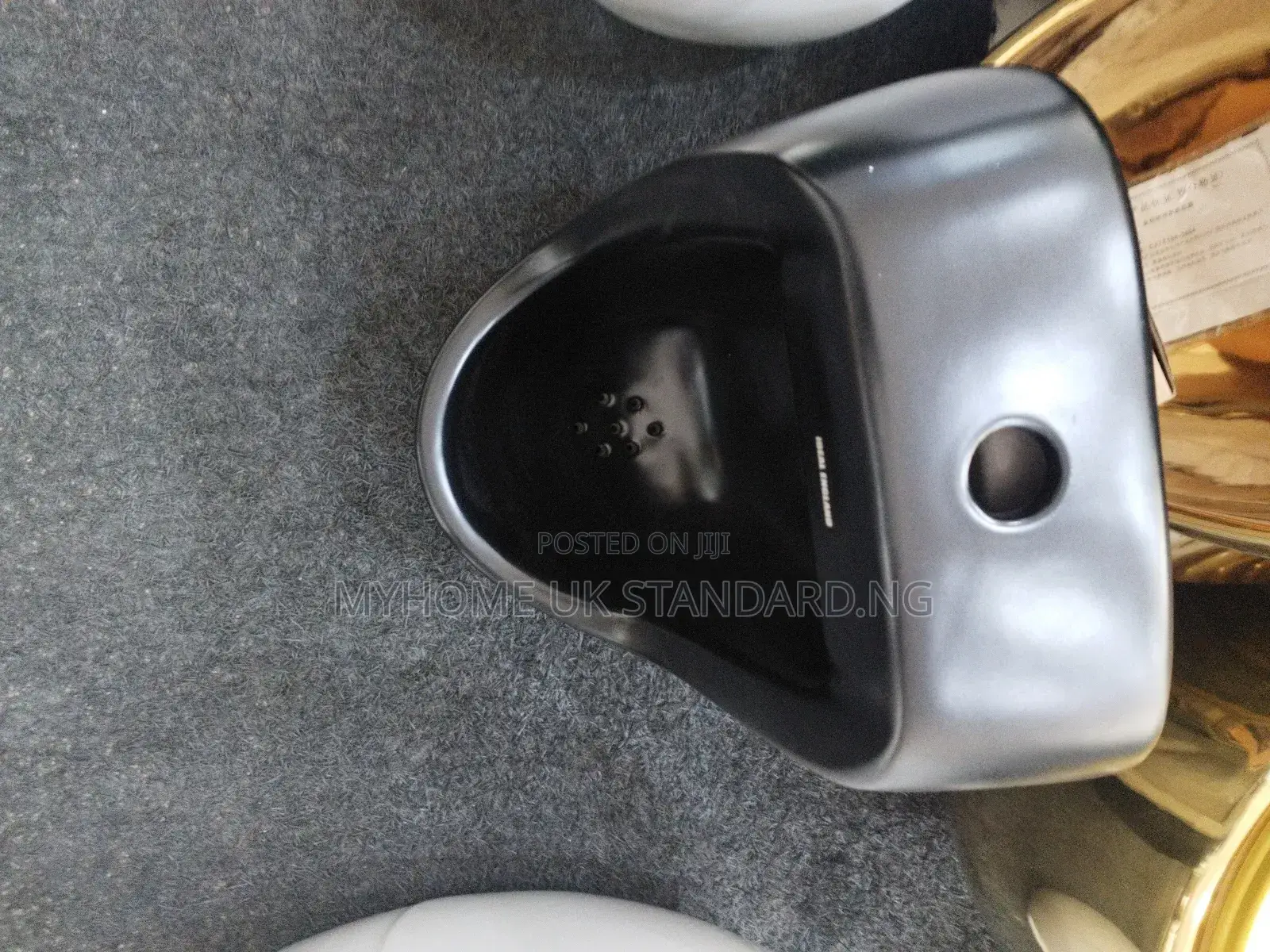 Black Hanging Urinal Bowl