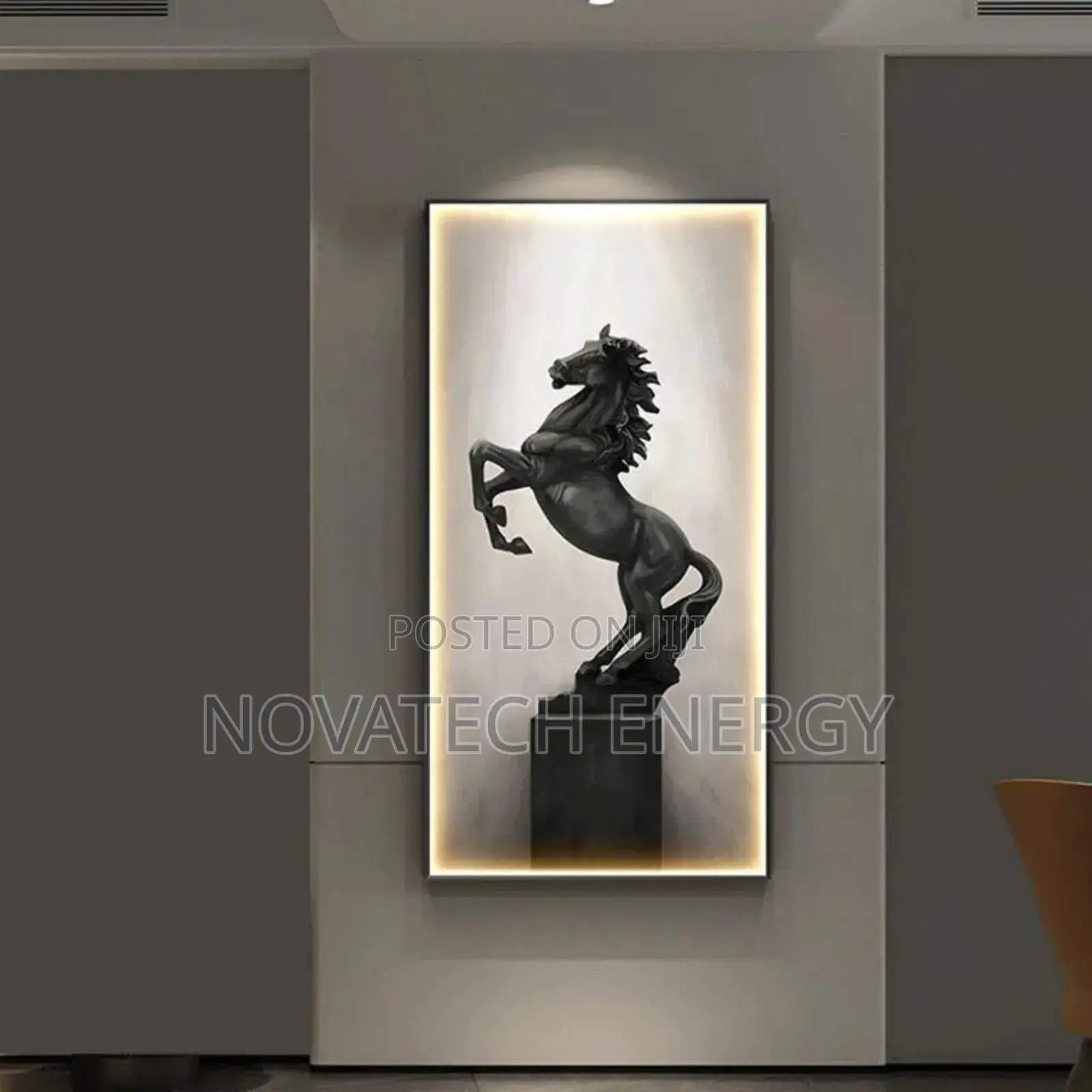 Horse Design Led Wall Frame Light