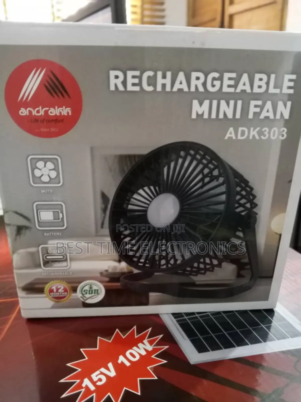 Andrakk Rechargeable Mini Fan