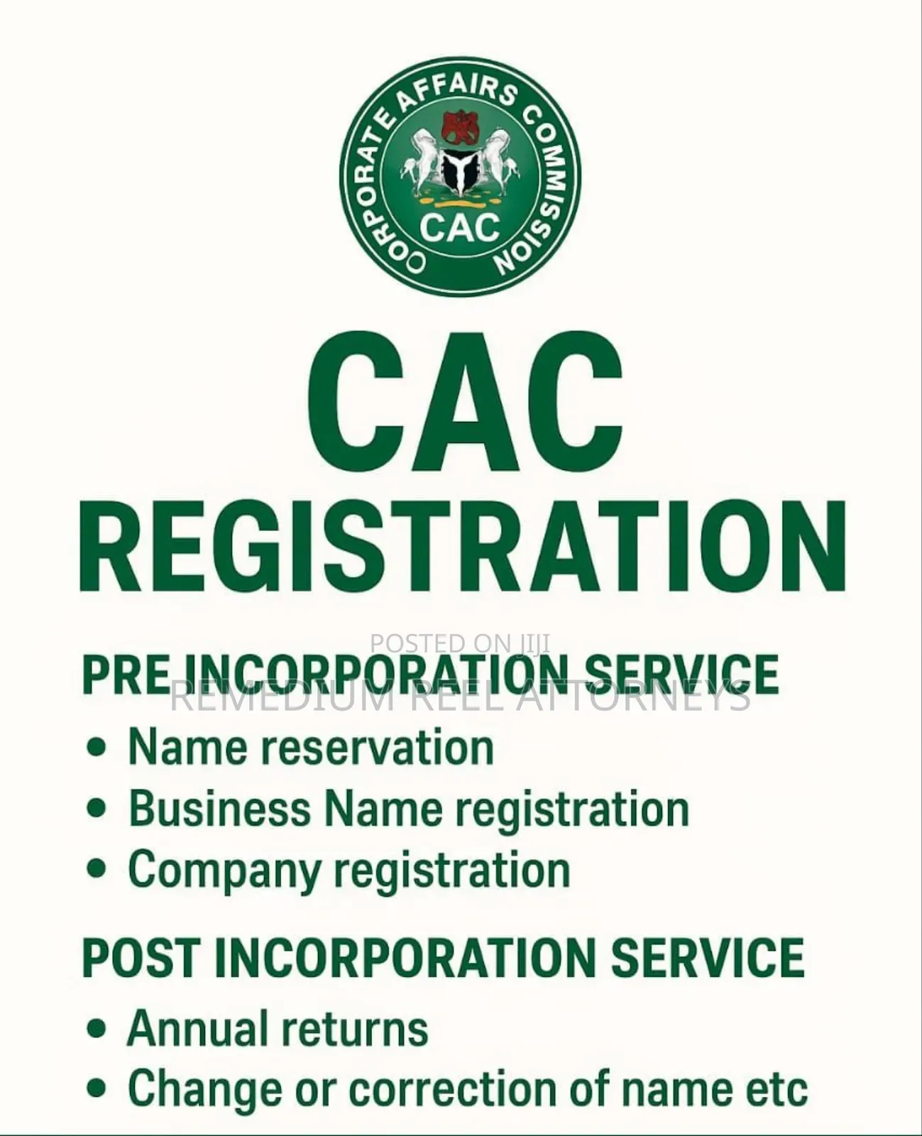 Business Name, Company and Ngos Registration (Cac)