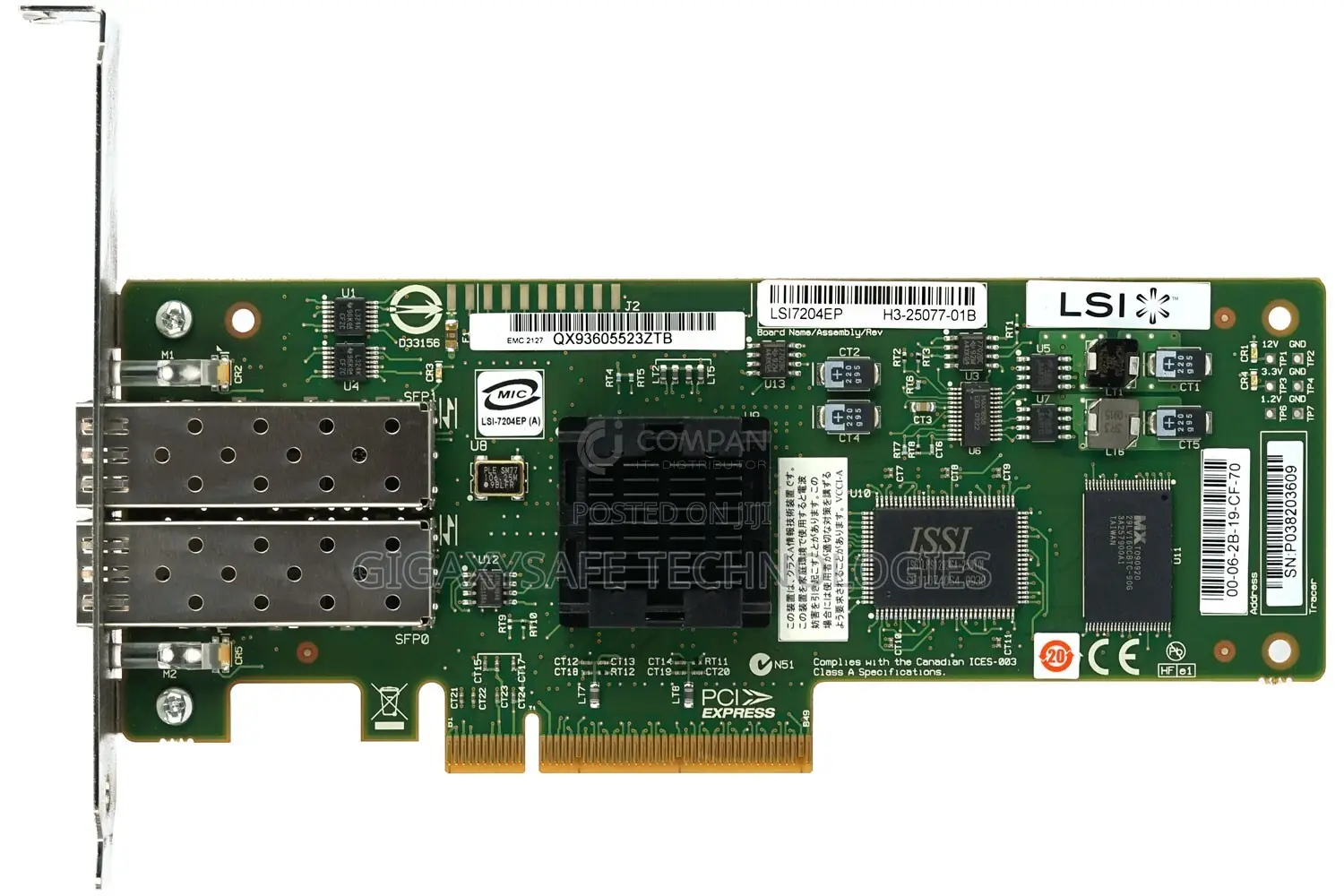 Lsi7204ep Lsi Dual Port 4gb SFP Pci-E Fiber Channel Adapter
