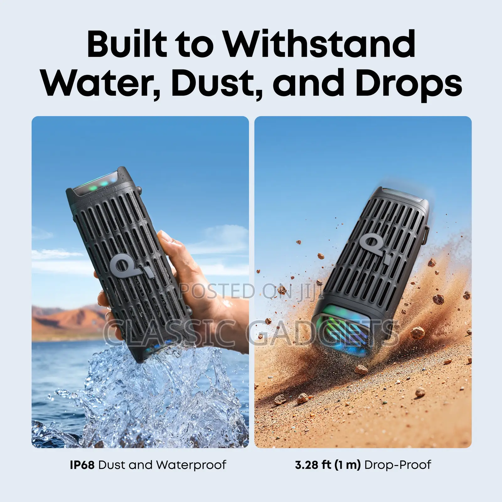 Soundcore by Anker Boom 3i Portable Rugged Outdoor Waterproof Speaker