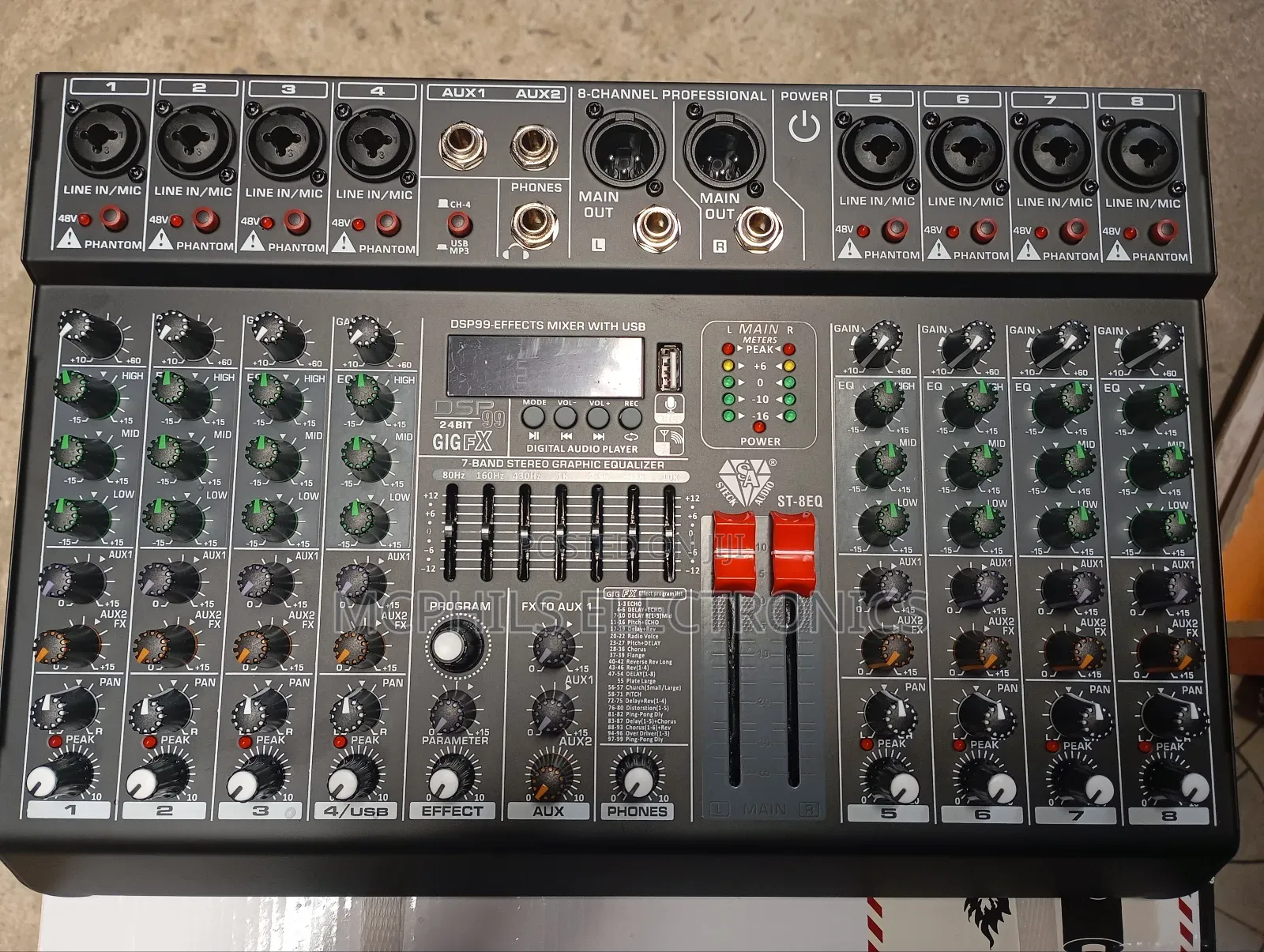 Steck Audio 8-channels Professional Music Mixer St-8eq