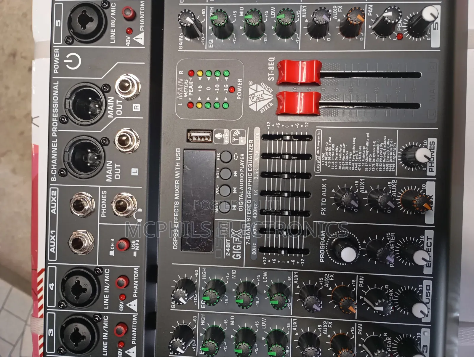 Steck Audio 8-channels Professional Music Mixer St-8eq
