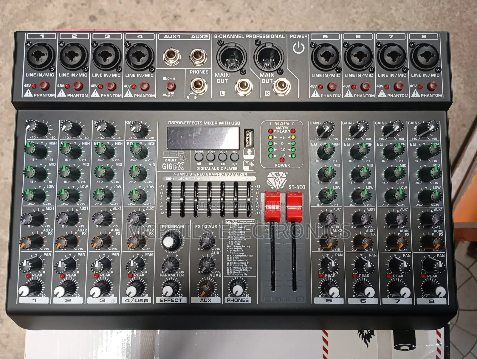 Steck Audio 8-channels Professional Music Mixer St-8eq