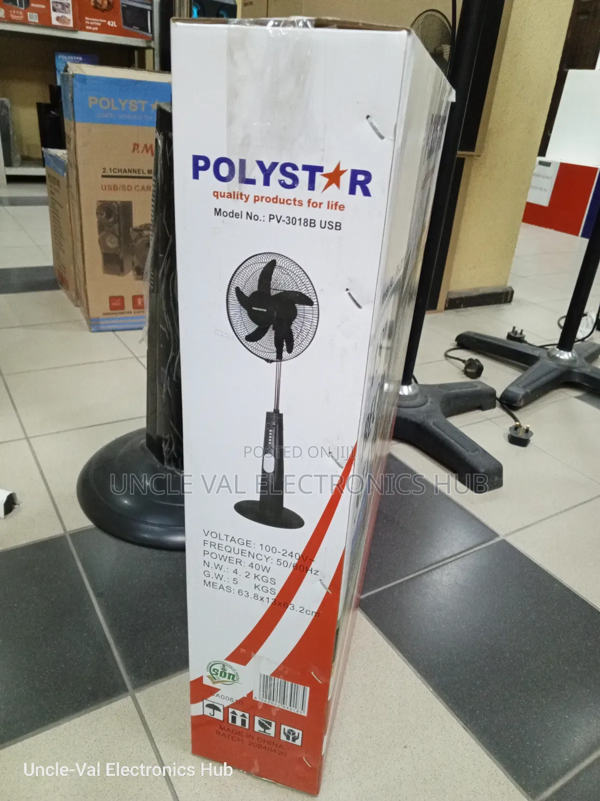 Polystar Rechargeable Fan 18"