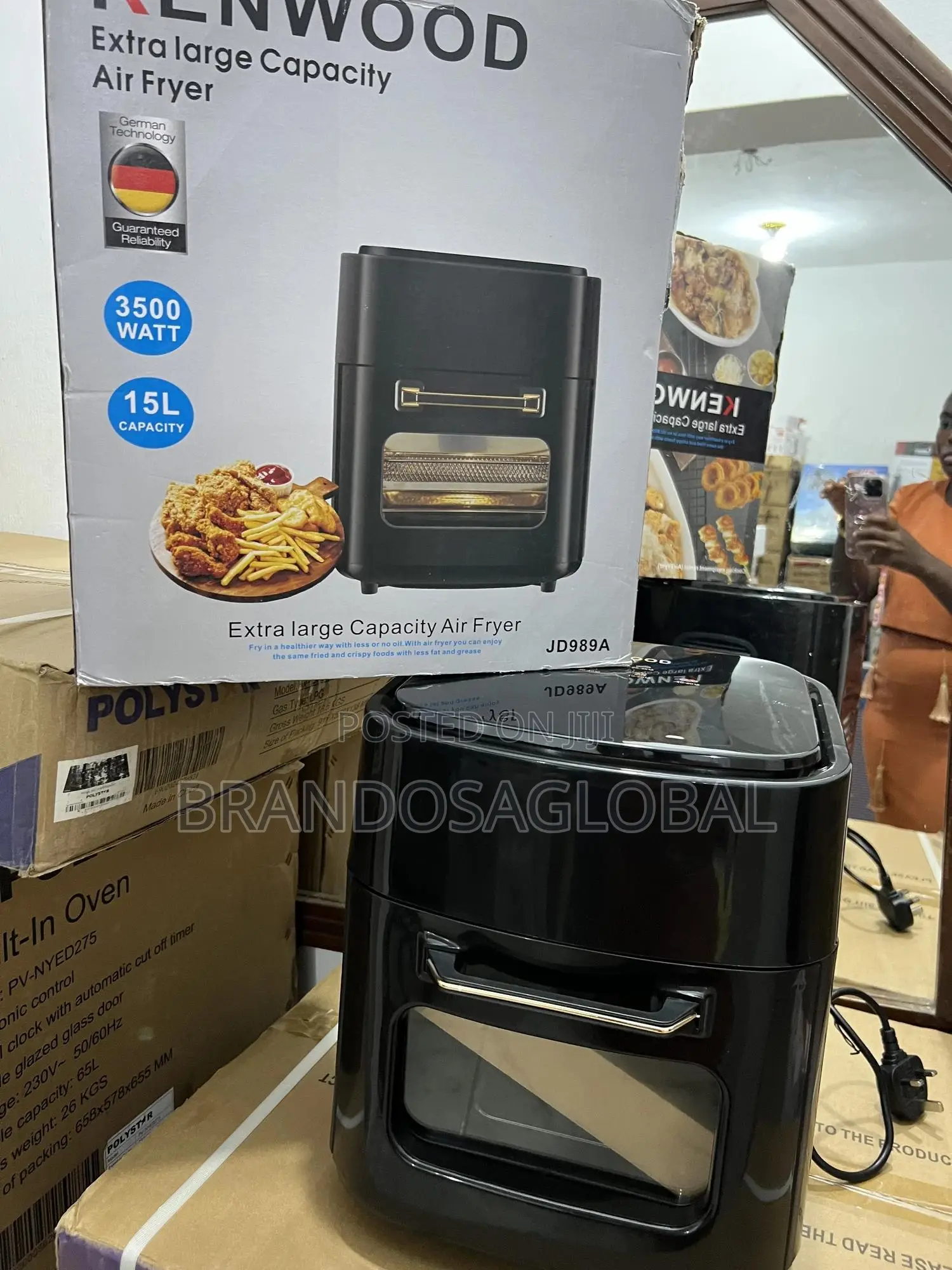 Kenwood 15l Air Fryer With Anti-Smoke Design