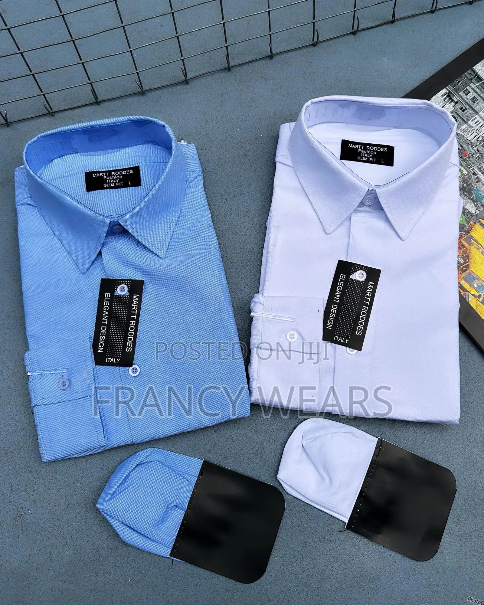 Office White and Blue Shirts Available in Sizes