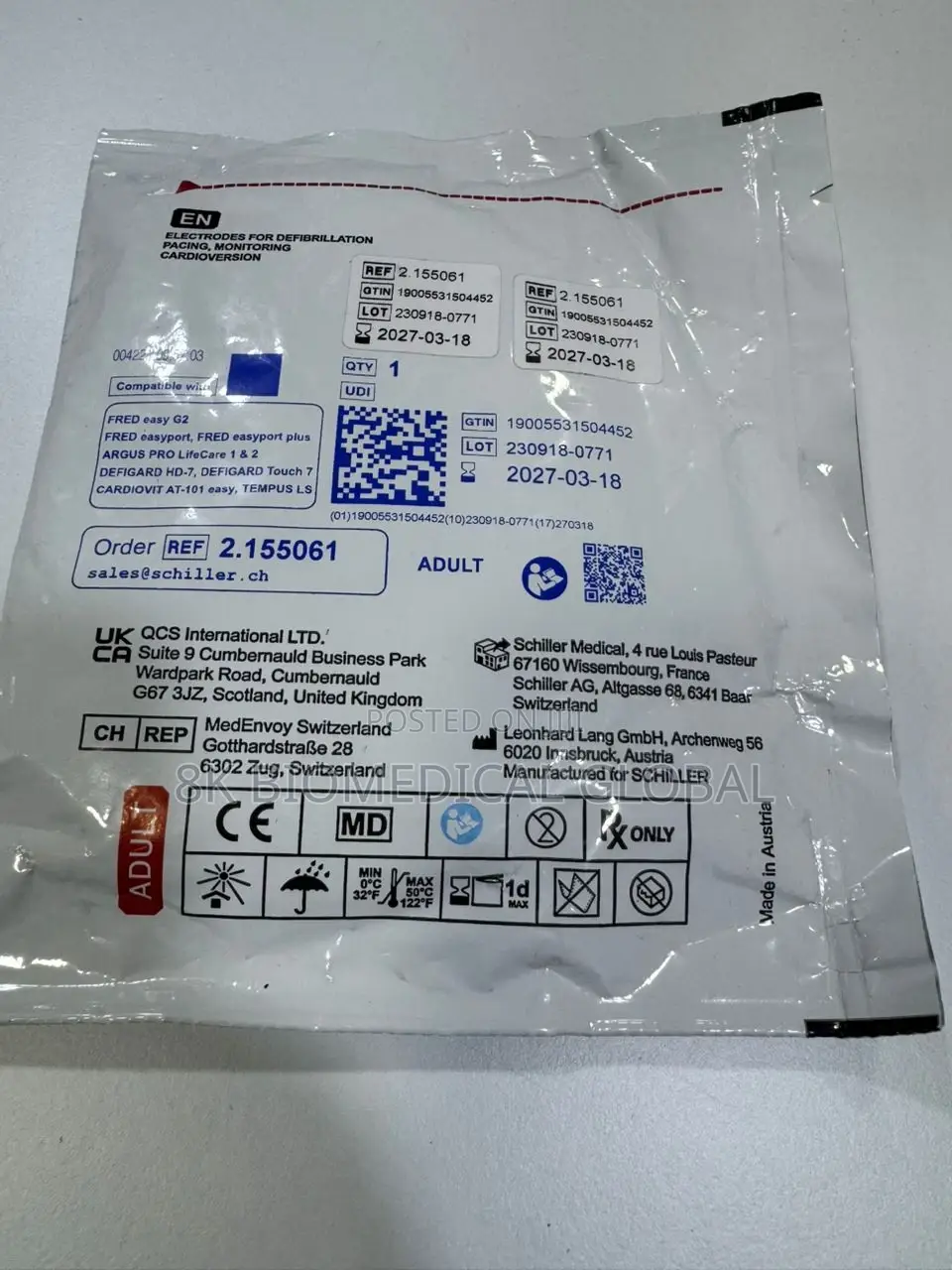 Schiller Electrodes For Fred Easyport Defibrillator