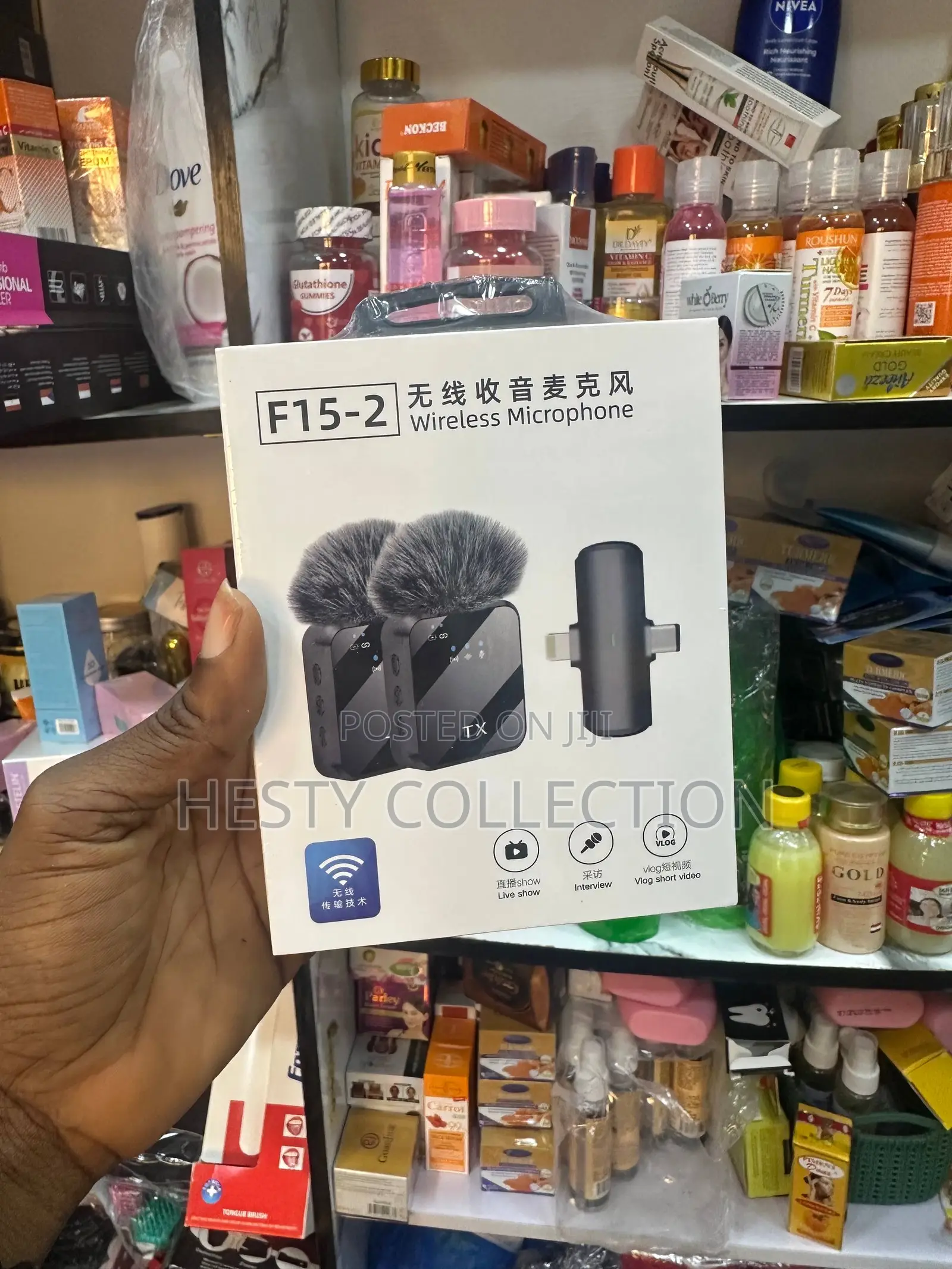 F15 Double Mic Influencer Content Podcast Microphone iPhone and Type C