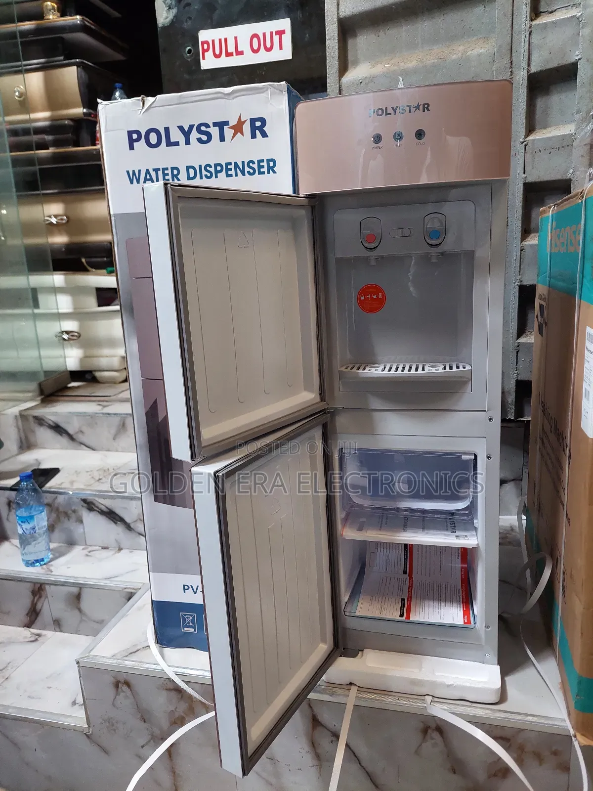 Polystar Double Door Water Dispenser With Fridge and Freezer