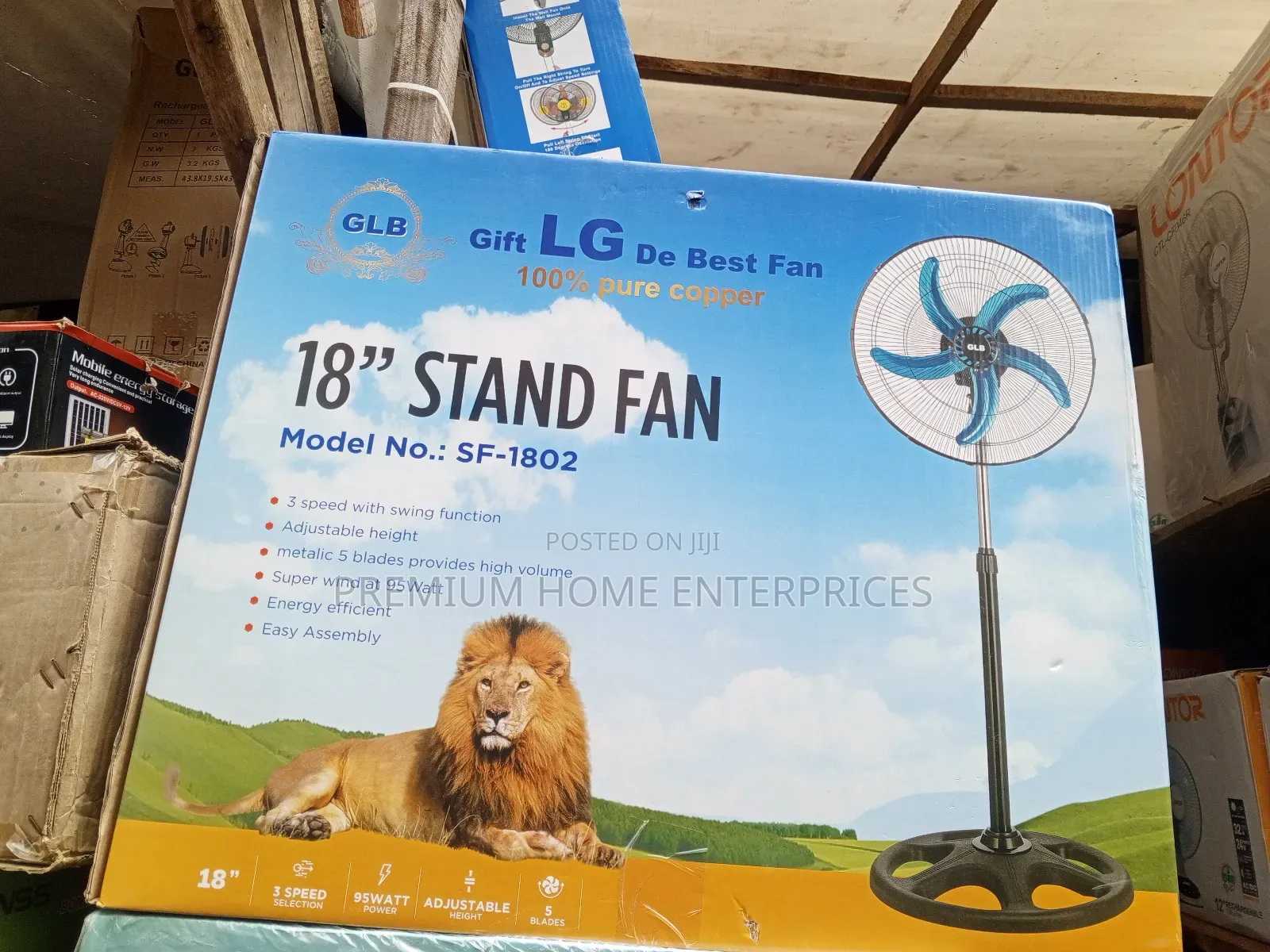 GLB Lg Standing Fan 18 Inches
