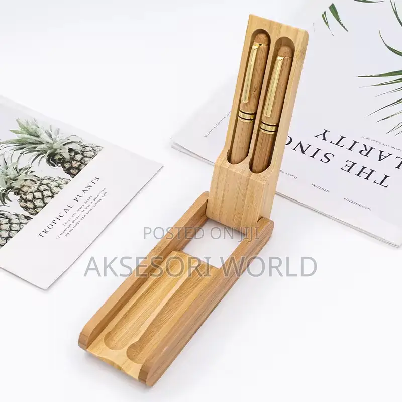High Quality Two Wooden Pen in a Box Corporate Gift Set