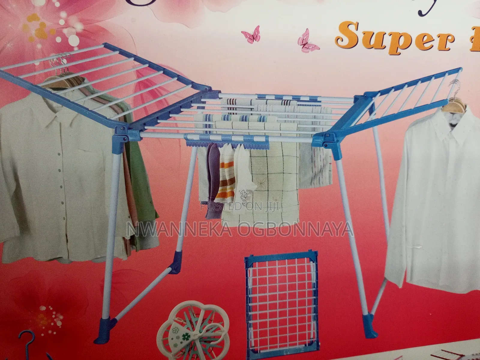 Clothes Airer Dryer Foldable Wing