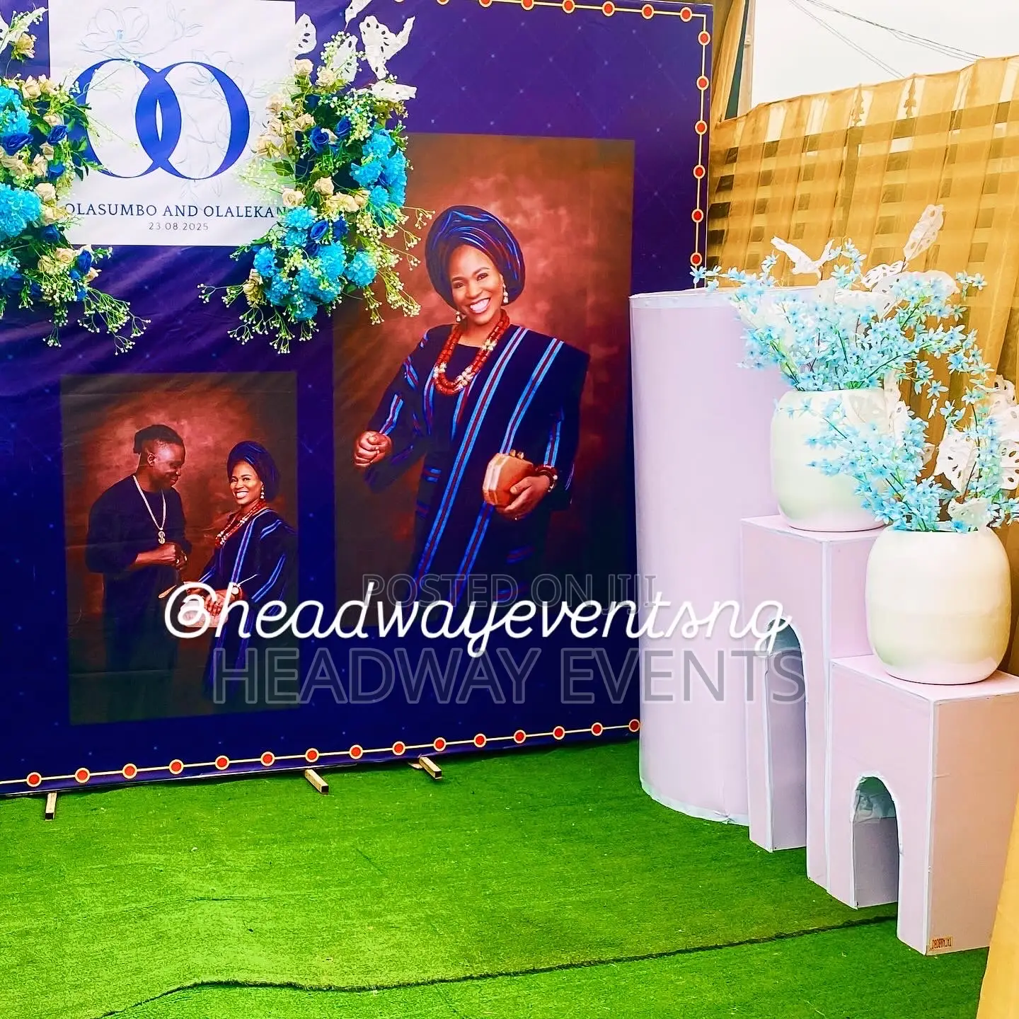 Traditional Wedding Decoration In A Compound In Ikorodu