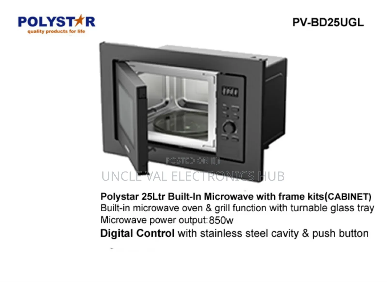 Polystar 25l Inbuilt Microwave Oven