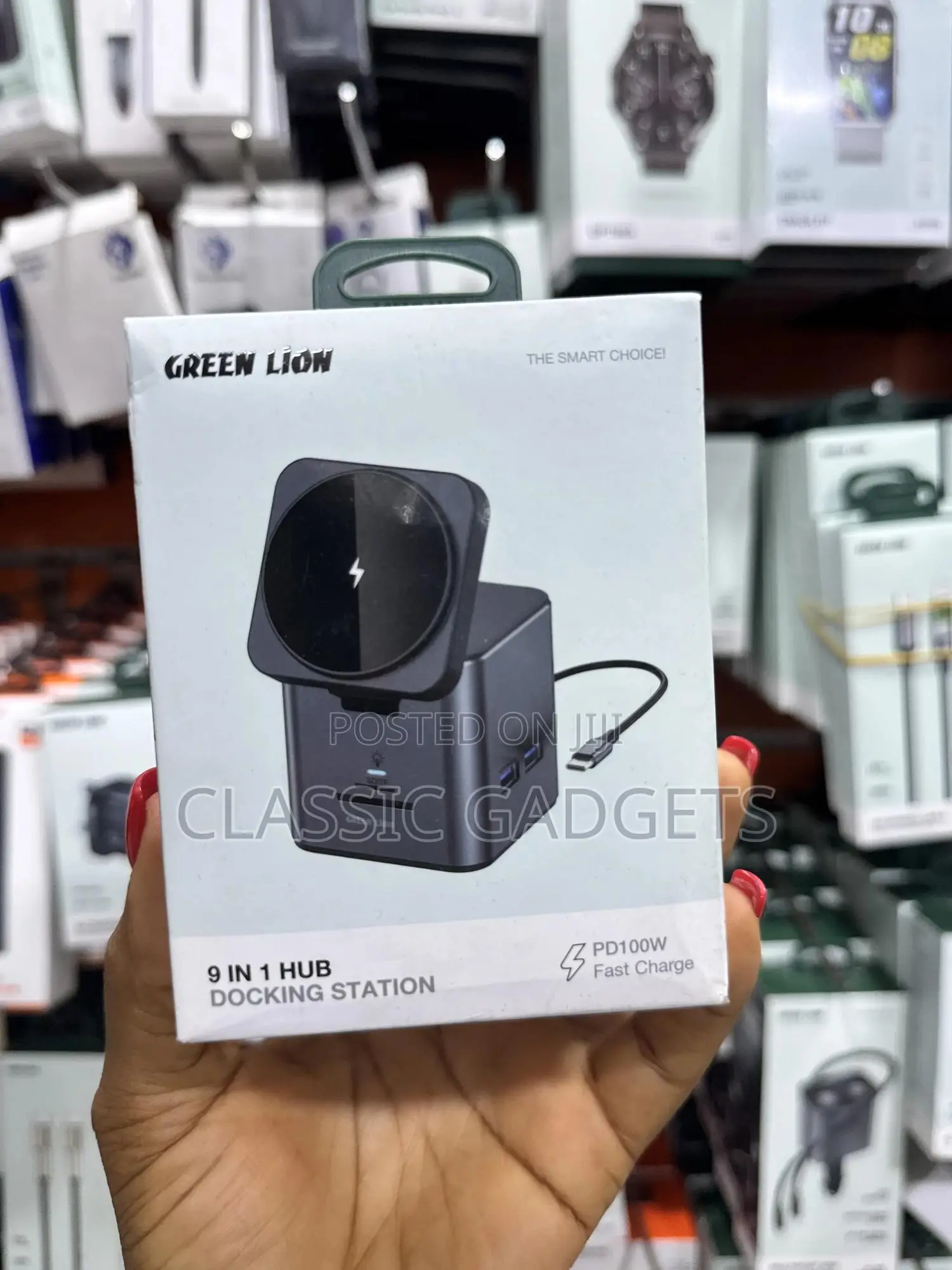 Green Lion 9 in 1 Hub Docking Station - Black