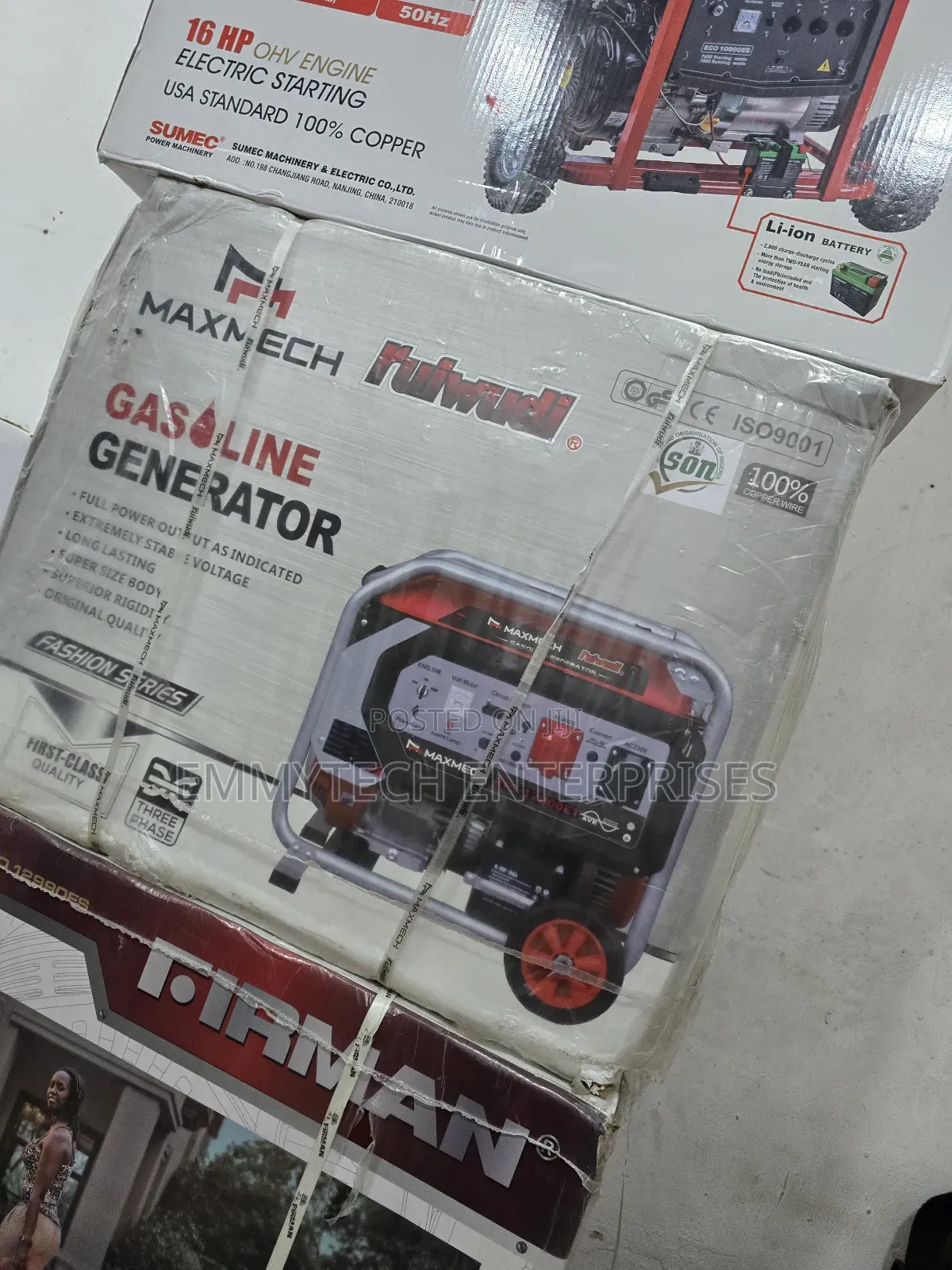 3phase Maxmech Petrol Generator 15kva 100% Copper Coil