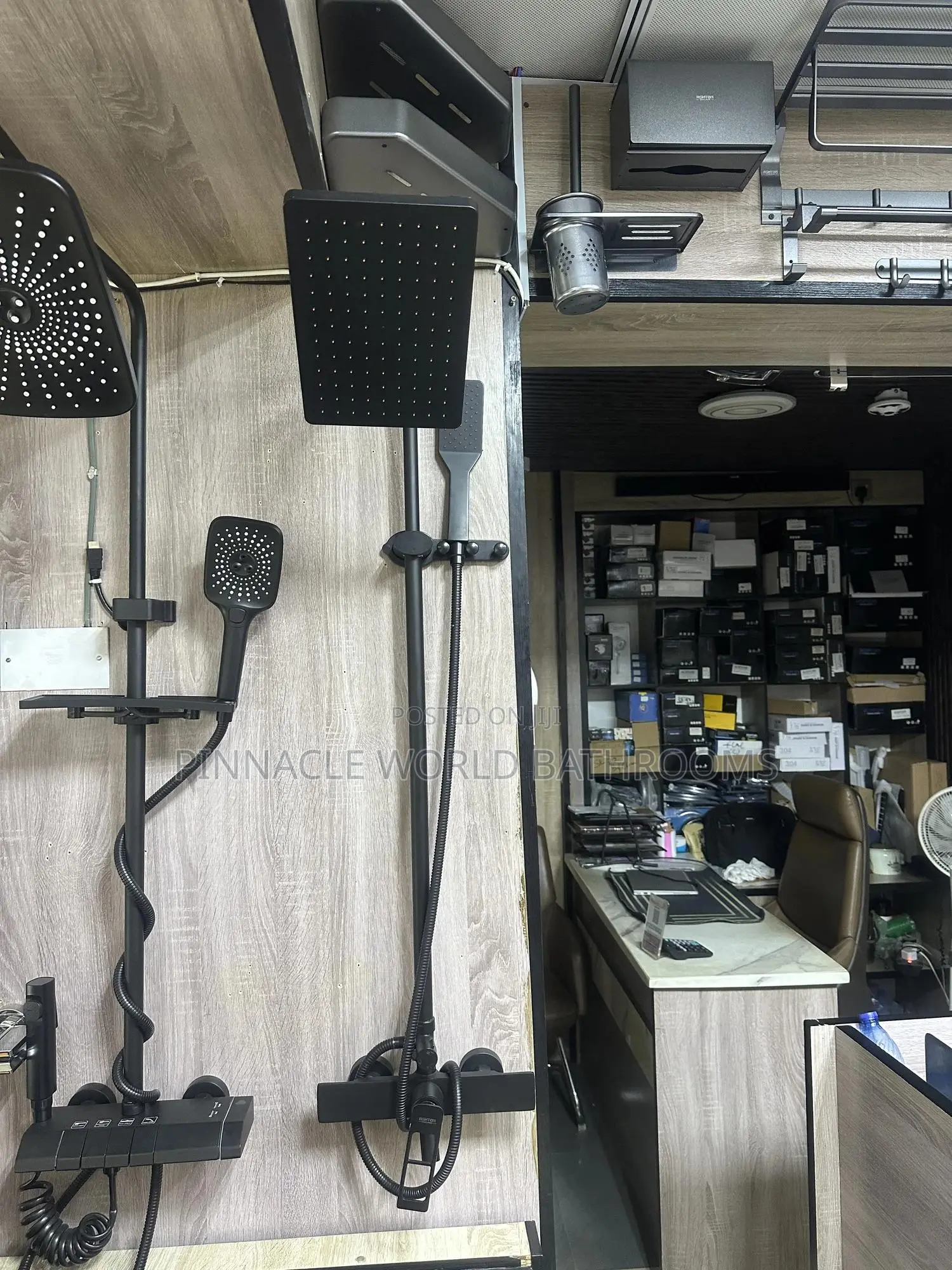 England Black Model Standing Shower Set