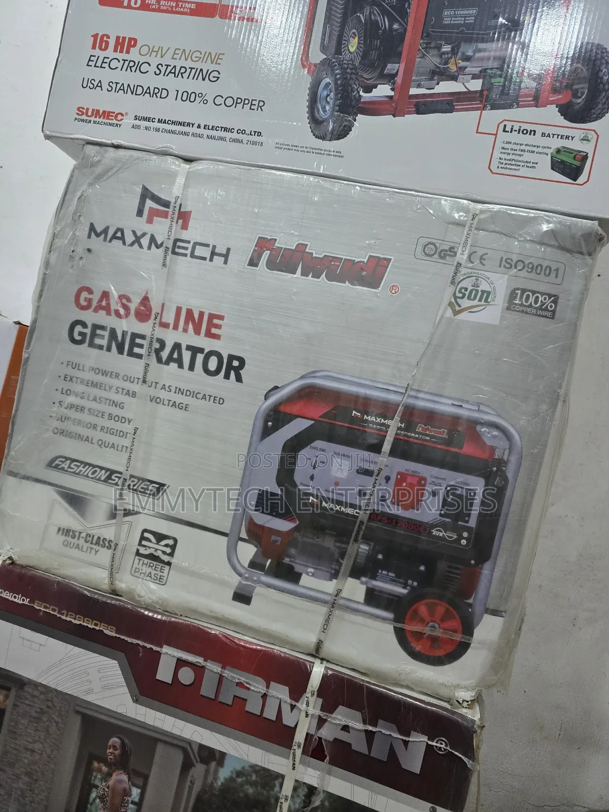 This Is 3phase Maxmech Petrol Generator 15kva