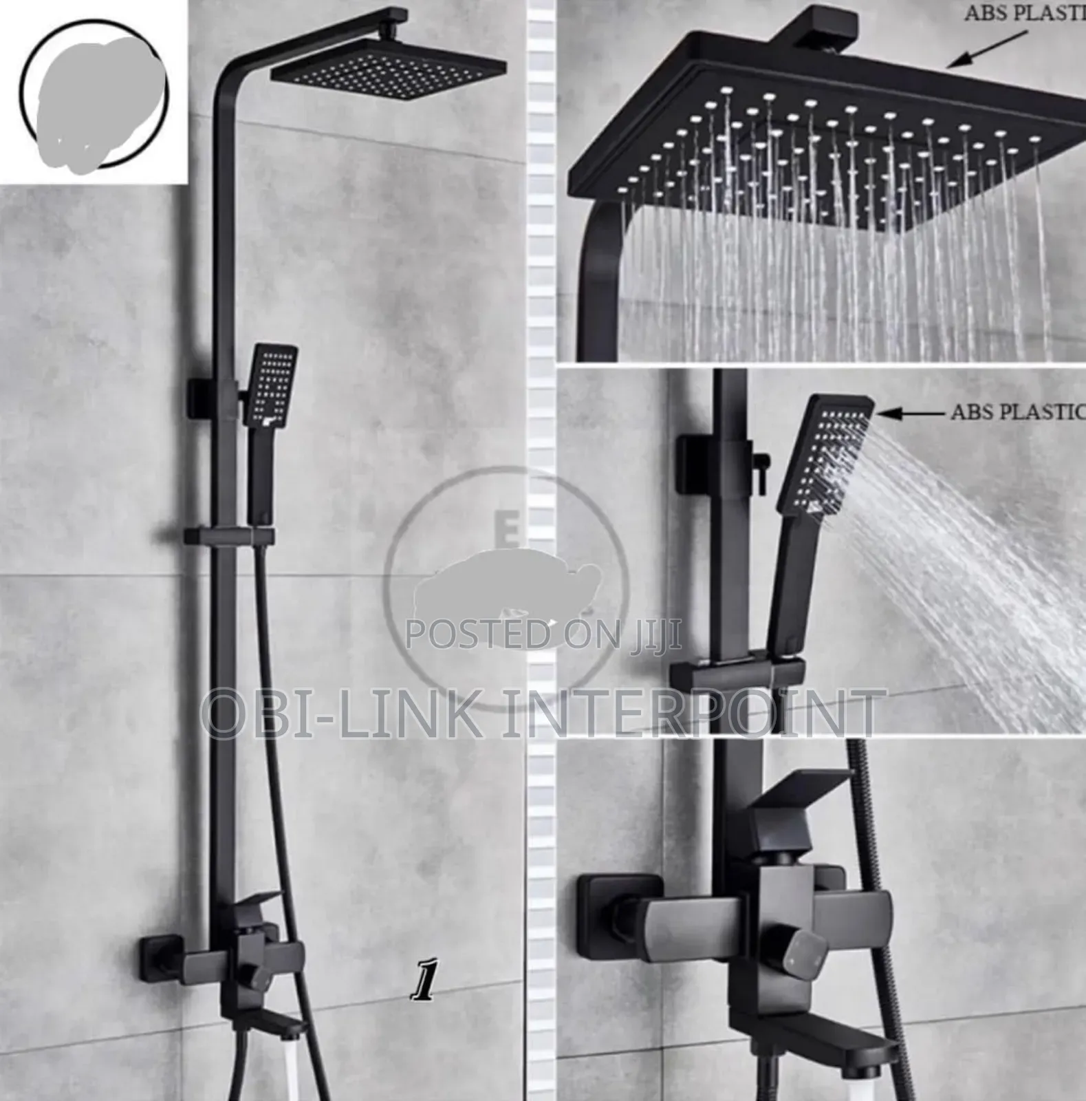 Black Square Shower Mixer