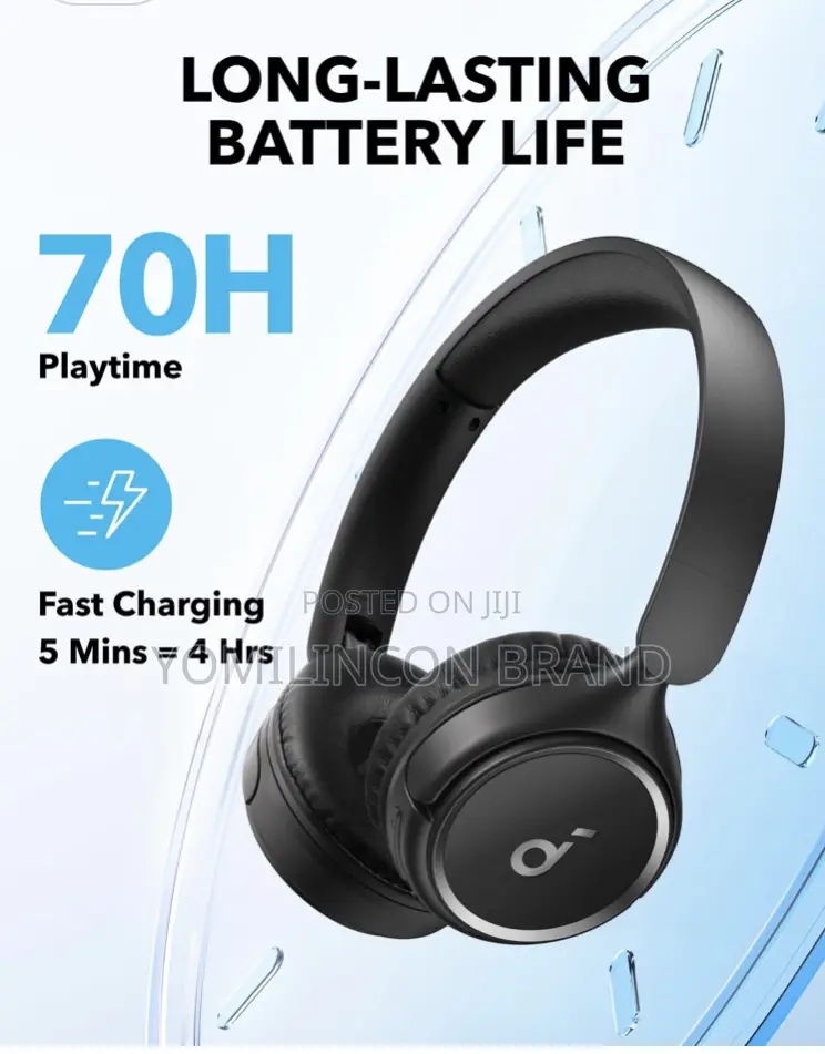 Soundcore H30i Wireless on-Ear Headphones, Foldable Design, Pure Bass