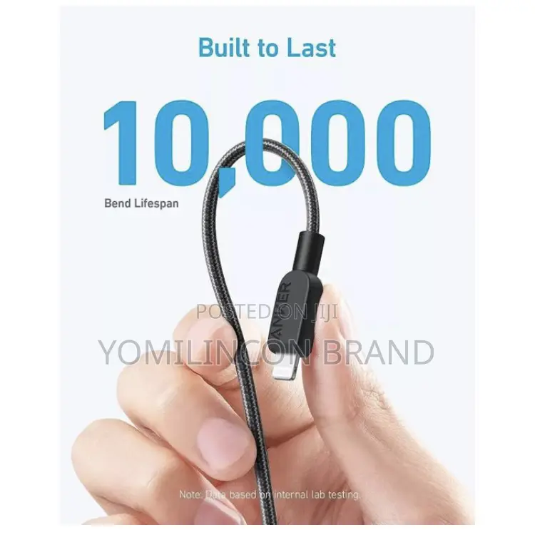 Anker 322 Usb - C to Lightning Cable (10ft Braided) Black