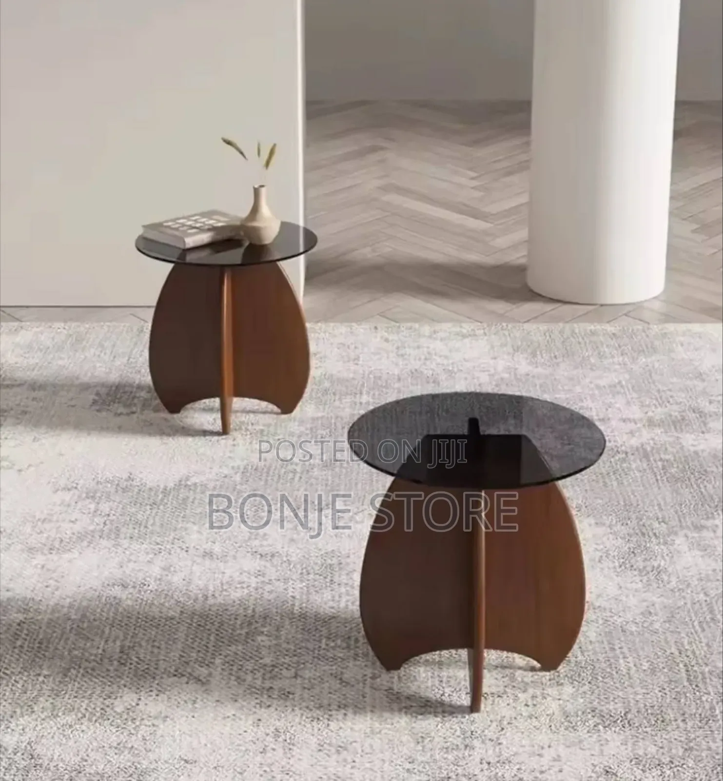 2in1 Tampered Glass Center Table
