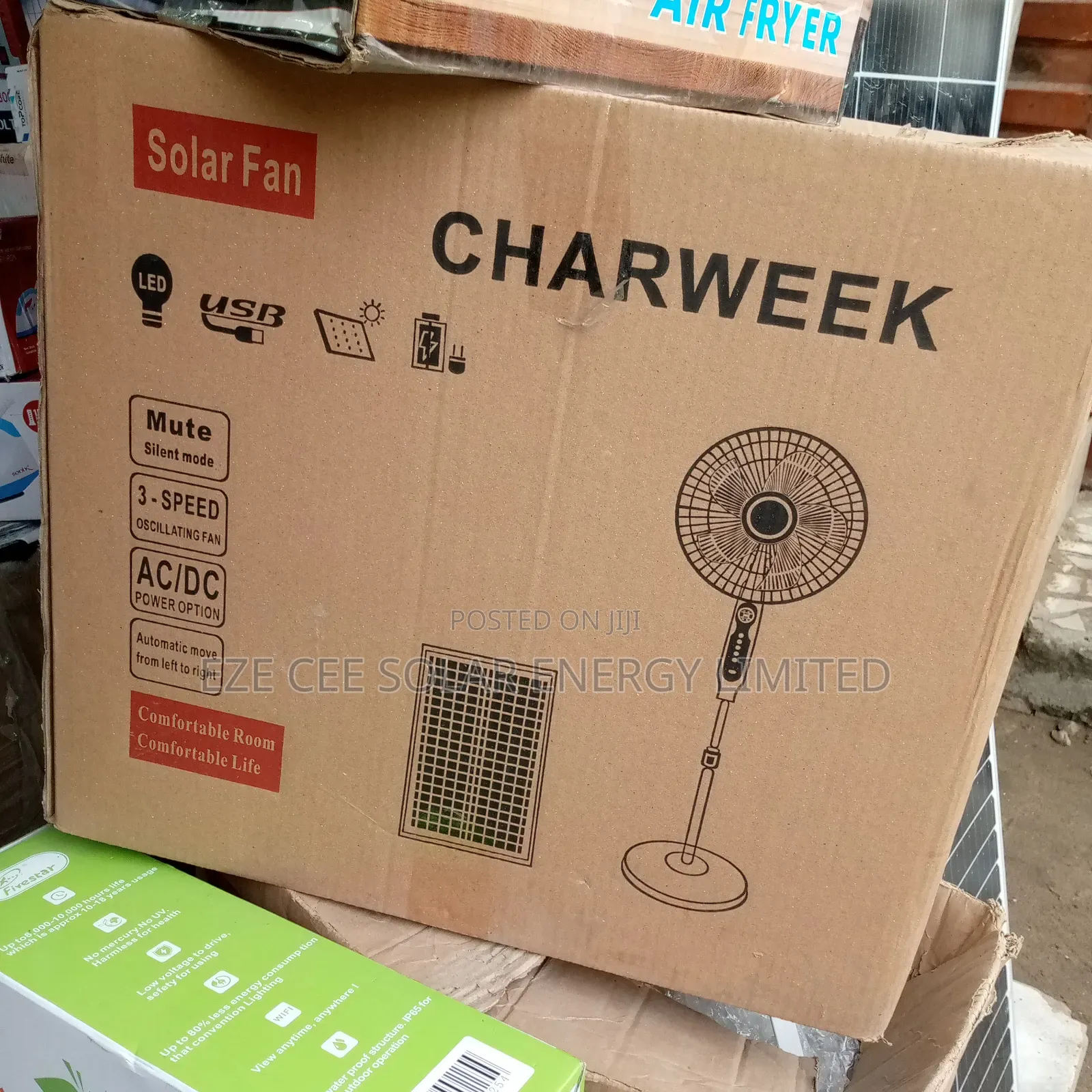 Solar Rechargeable Standing Fan