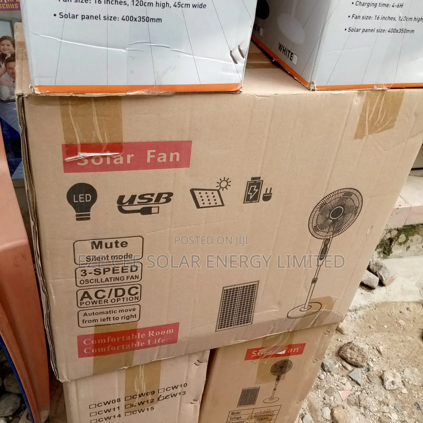 Solar Rechargeable Standing Fan