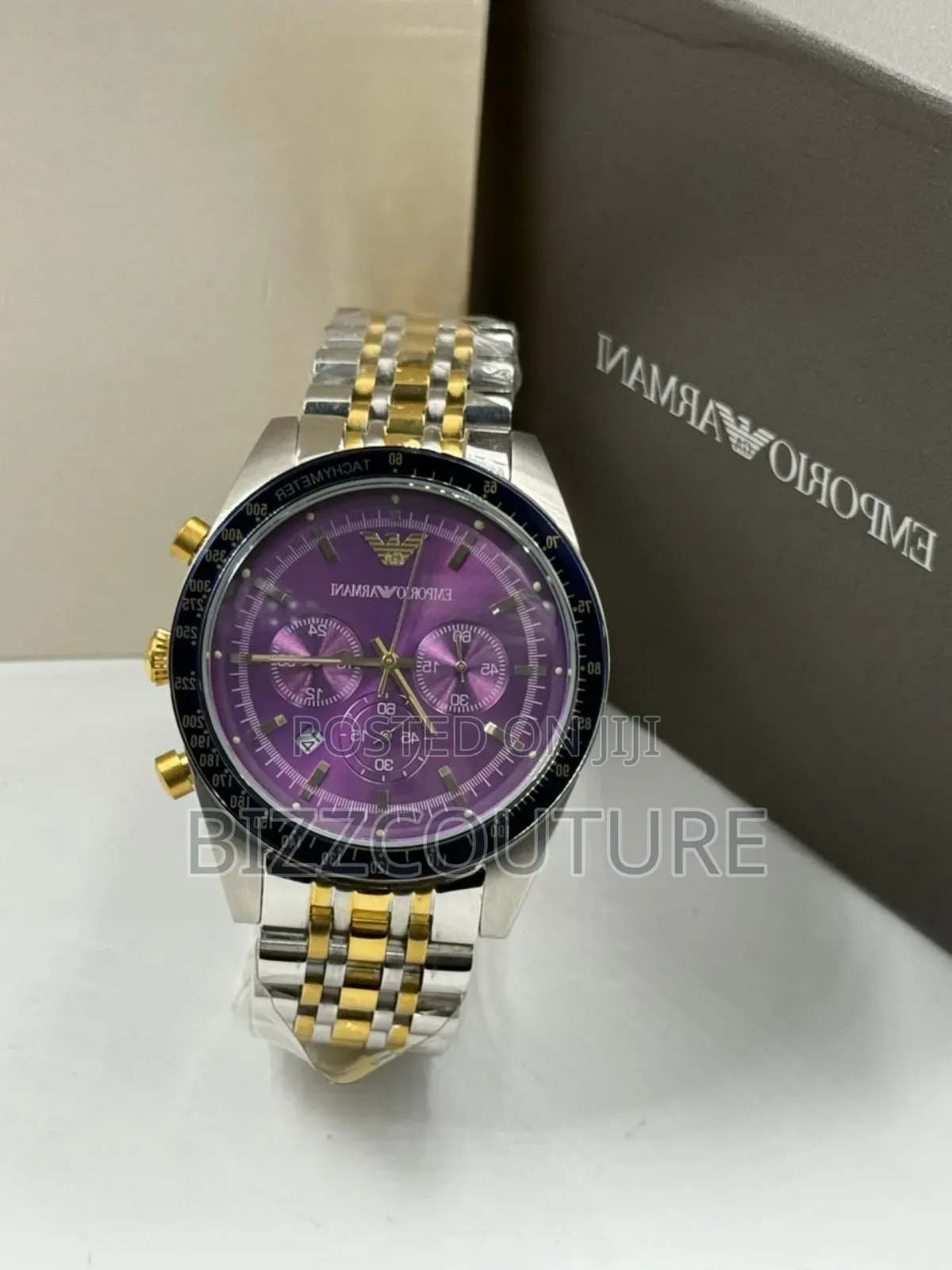 Original Emporio Armani Two-Tone Stainless Steel, Chronograph Watch