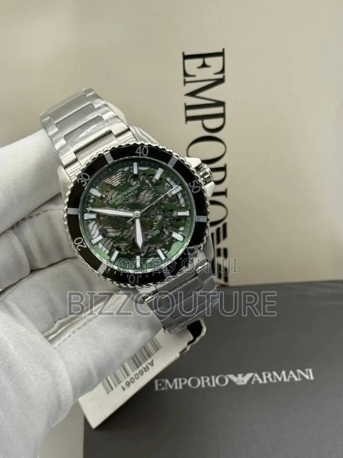 Original Emporio Armani Silver Stainless Steel, Mechanical Watch