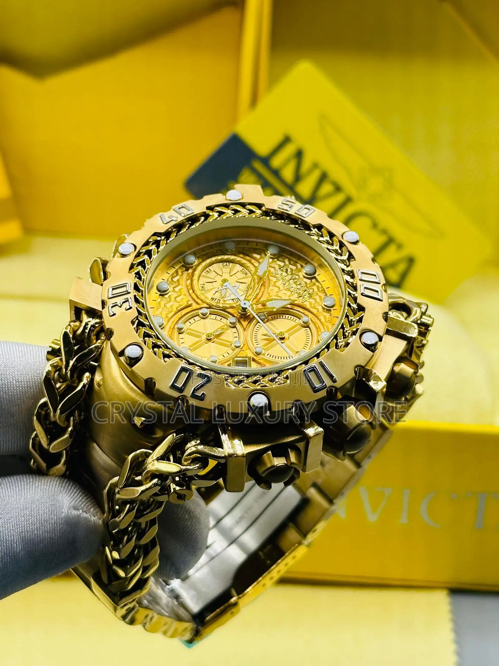Invicta Quality Luxury Men Automatic Engine Wristwatch